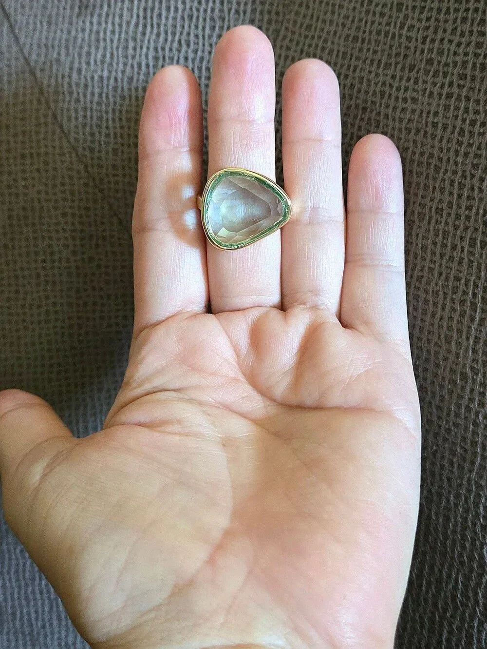 Atterri🛬 Translucent Green💚 Rounded Triangle Ring💍 - NWT - Picture 12 of 16